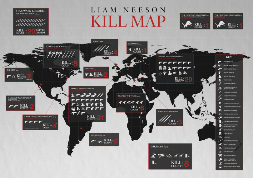 Taken Kill Map