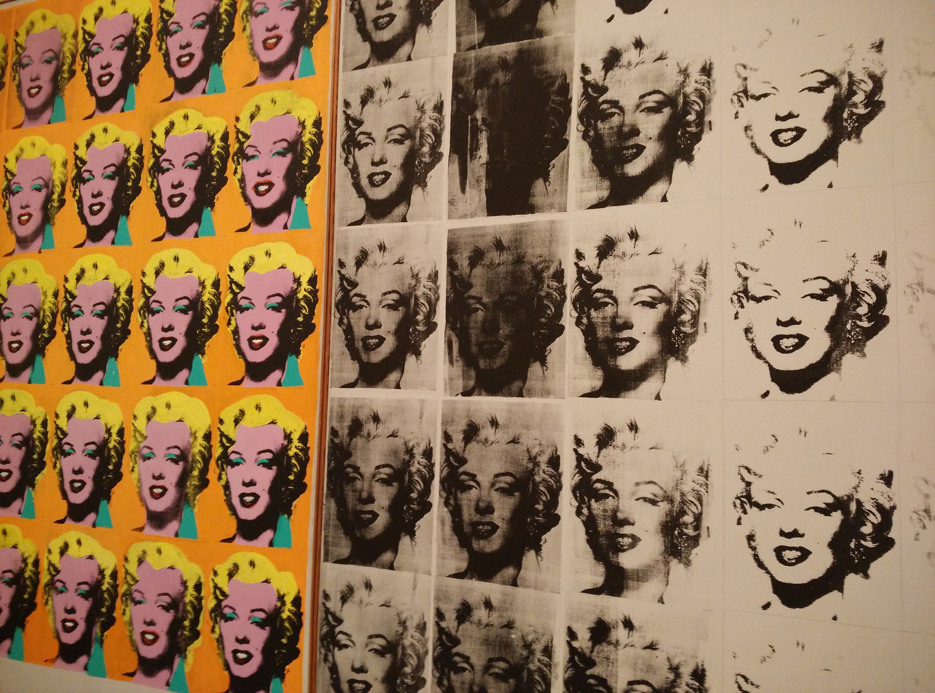 Andy Warhol - Marilyn Monroe screen prints from Pixabay.com https://pixabay.com/en/marilyn-monroe-andy-warhol-art-1318440/
